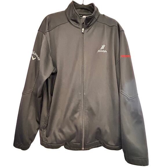 Callaway HondaJet Mens Black Windbreaker Jacket Size XL